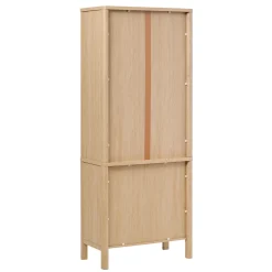 Penelope Modern Fluted Glass Cabinet Bookshelf