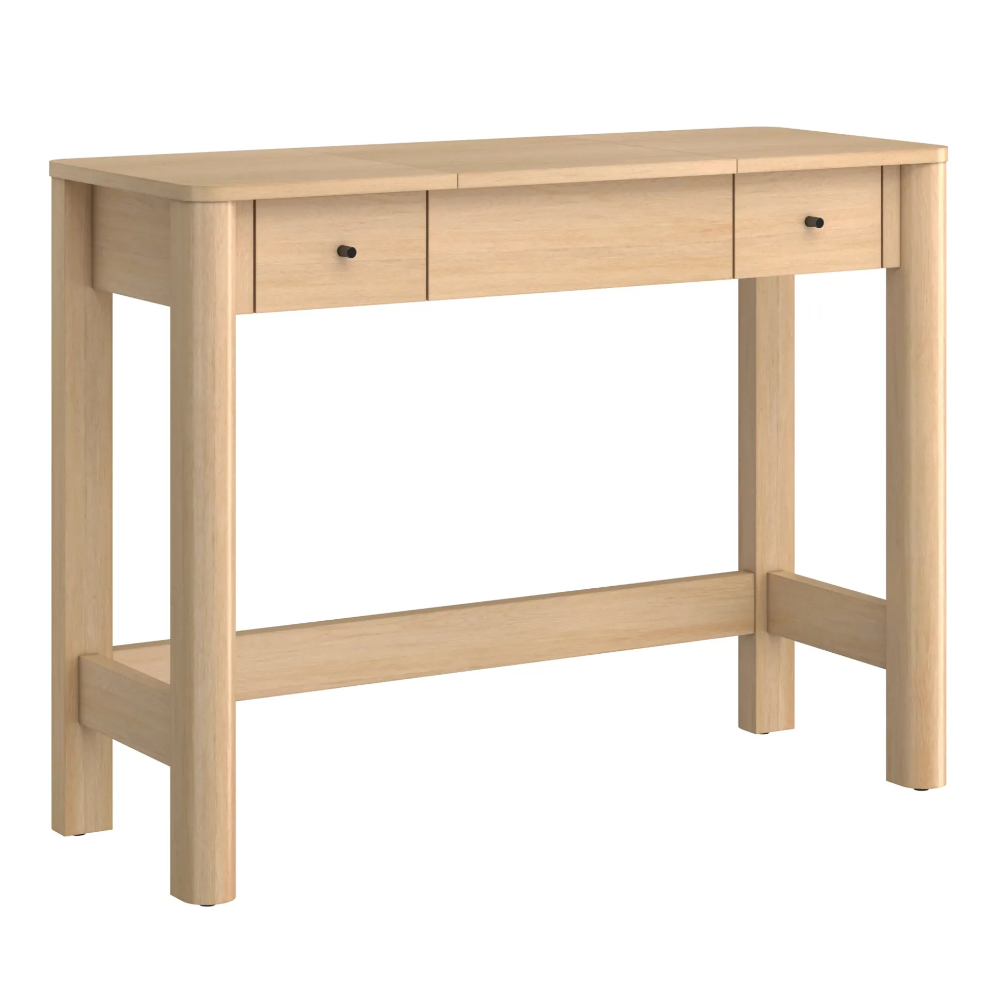 Penelope Modern Wood Makeup Vanity with LED Mirror & Storage