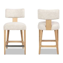Penny Round Arched Chenille Counter Stool, Set of 2