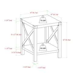 3-Piece Barndoor Accent Table Set
