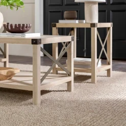 3-Piece Barndoor Accent Table Set