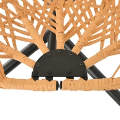 Rattan Weaving Hanging Egg Chair with Stand and Soft Removable Cushion