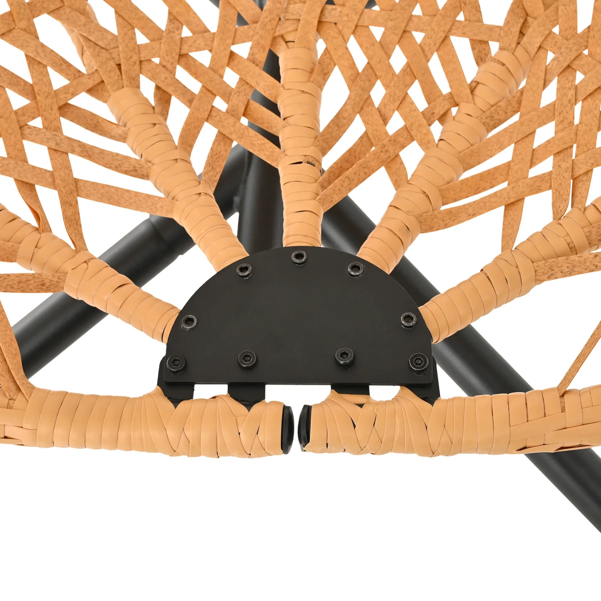Rattan Weaving Hanging Egg Chair with Stand and Soft Removable Cushion