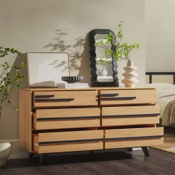 Rebecca 6-Drawer Solid Wood Modern Dresser