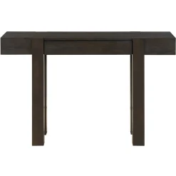 Rustic Minimalist Console Entryway Table with Hidden Drawer and Side Power Outlet