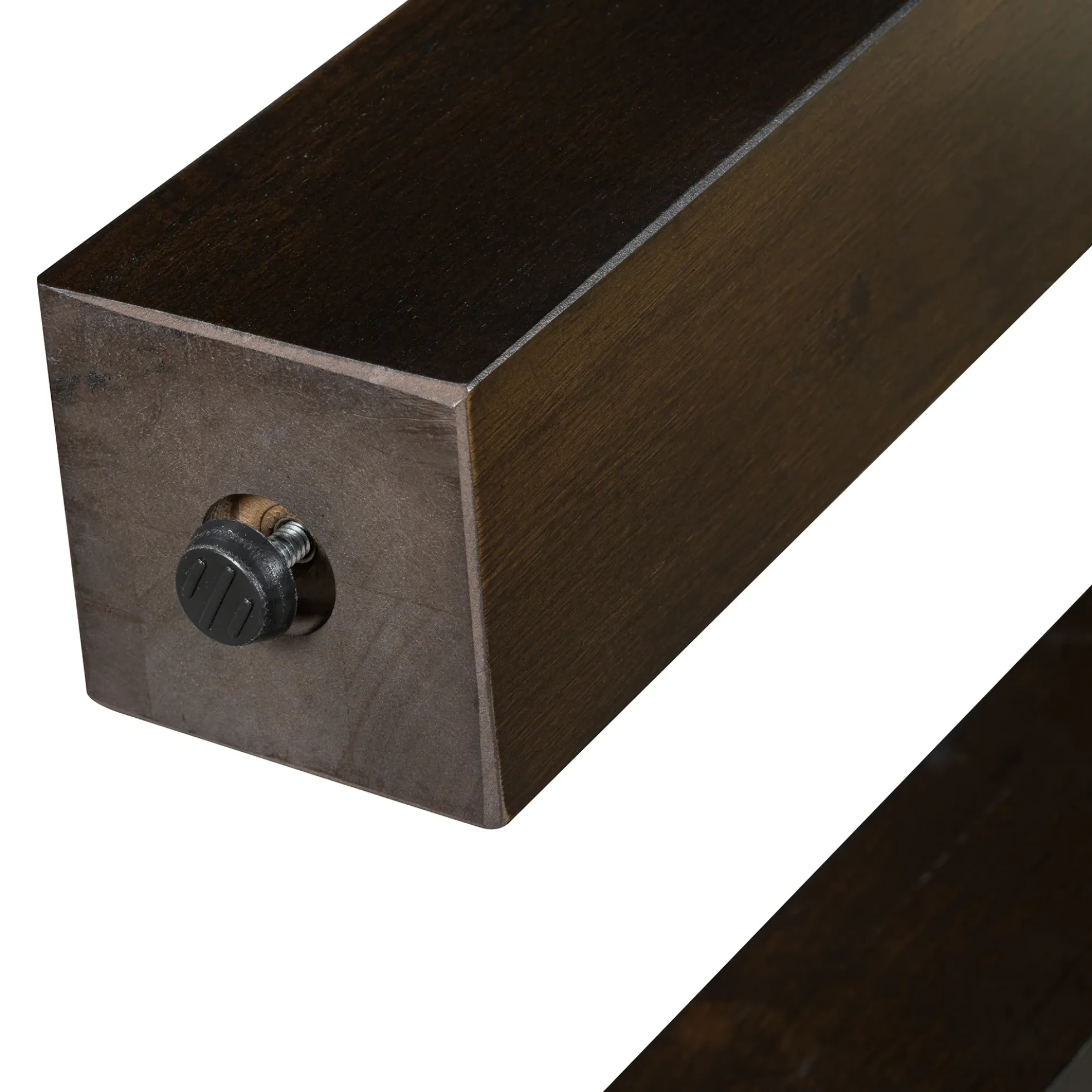 Rustic Minimalist Console Entryway Table with Hidden Drawer and Side Power Outlet