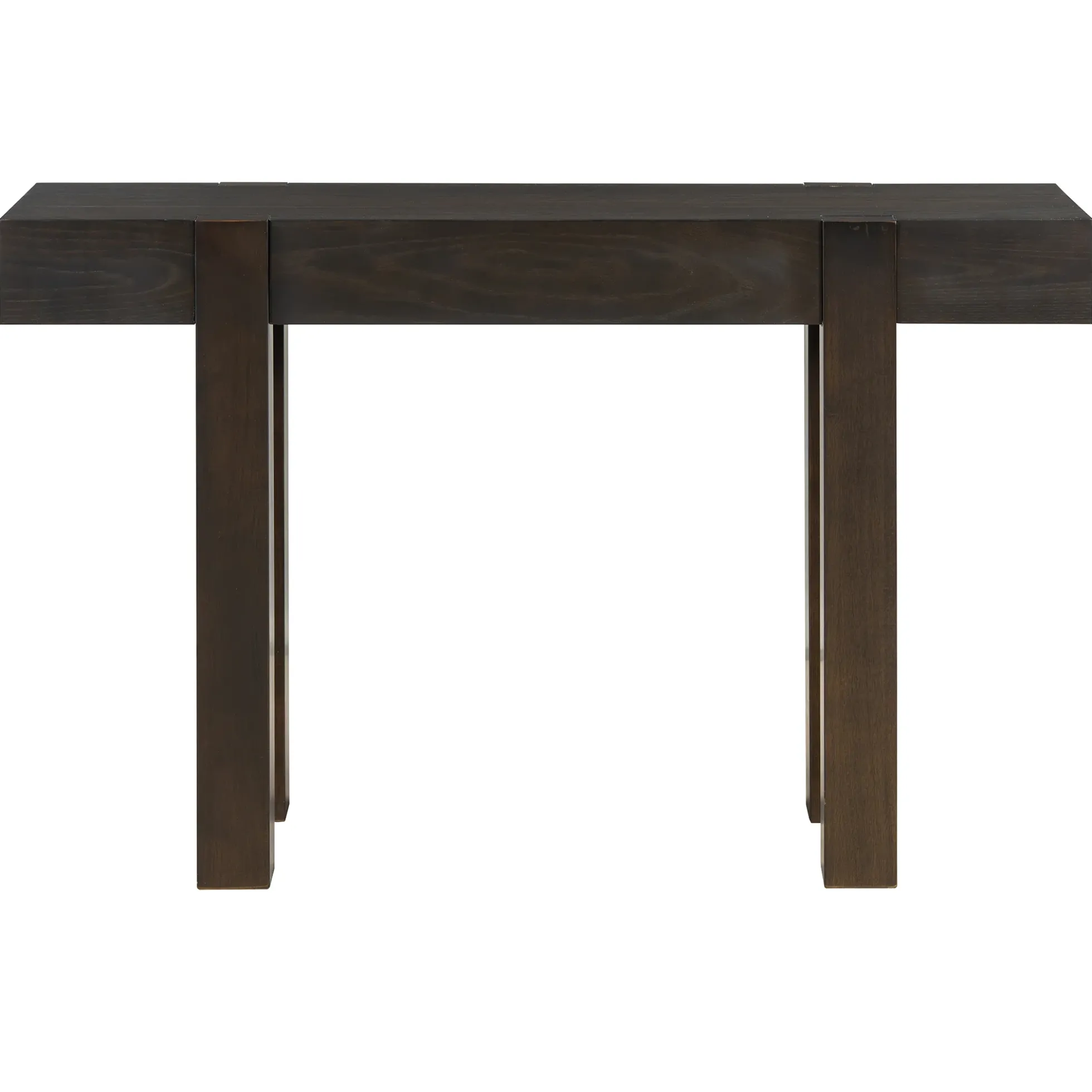 Rustic Minimalist Console Entryway Table with Hidden Drawer and Side Power Outlet