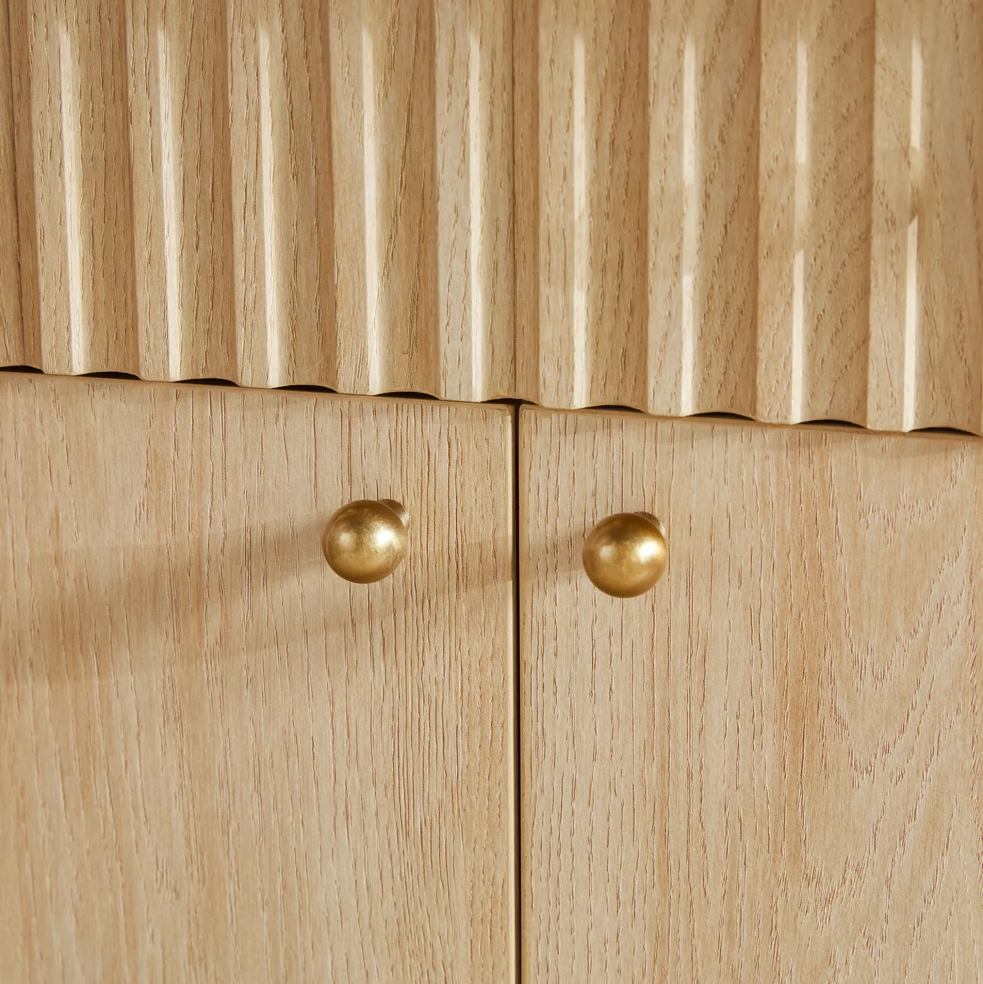 Samantha Modern Fluted 58" Wood Sideboard