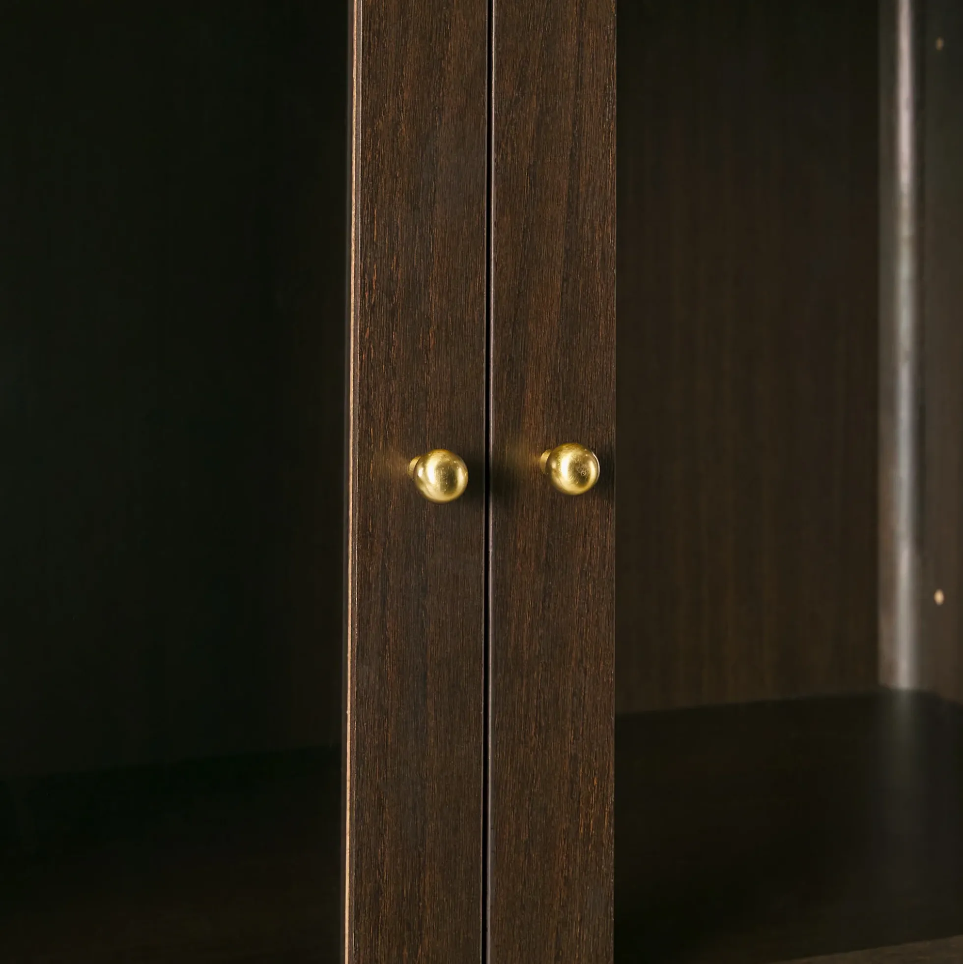 Samantha Modern Fluted Glass Cabinet Bookshelf