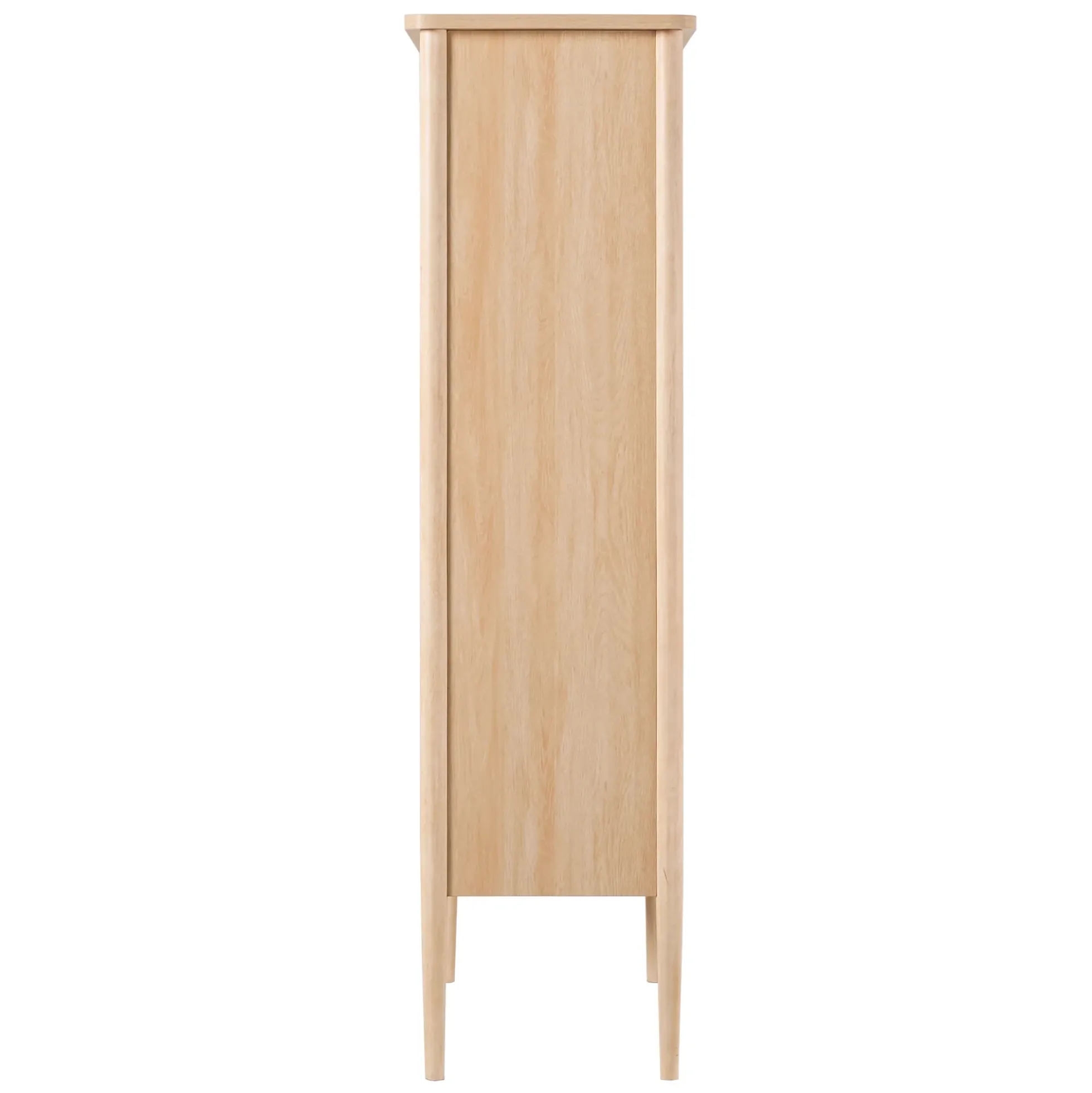Samantha Modern Fluted Glass Cabinet Bookshelf
