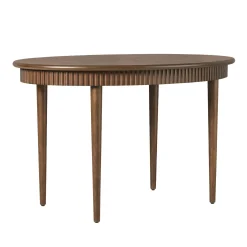 Samantha Modern Fluted Wooden 52" Oval Dining Table