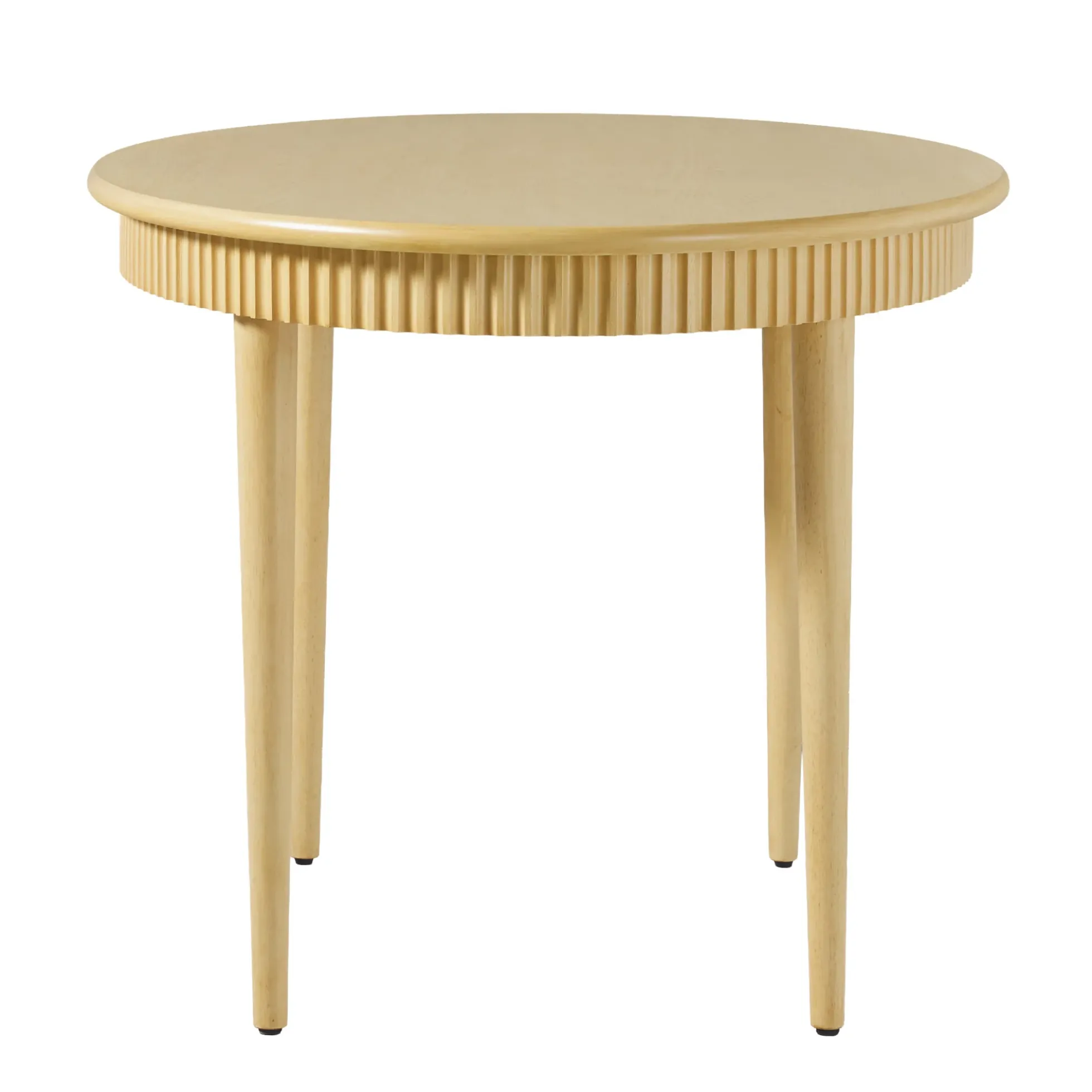 Samantha Modern Fluted Wooden 52" Oval Dining Table