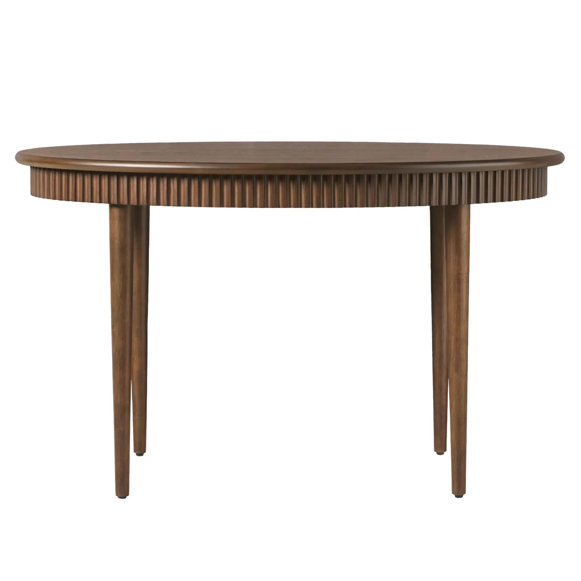 Samantha Modern Fluted Wooden 52" Oval Dining Table