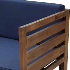 Sanibel 3-Piece Modular Acacia Chairs and Ottoman
