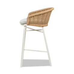 Santorini 28' Wicker Back Outdoor Bar Stool, Set of 2