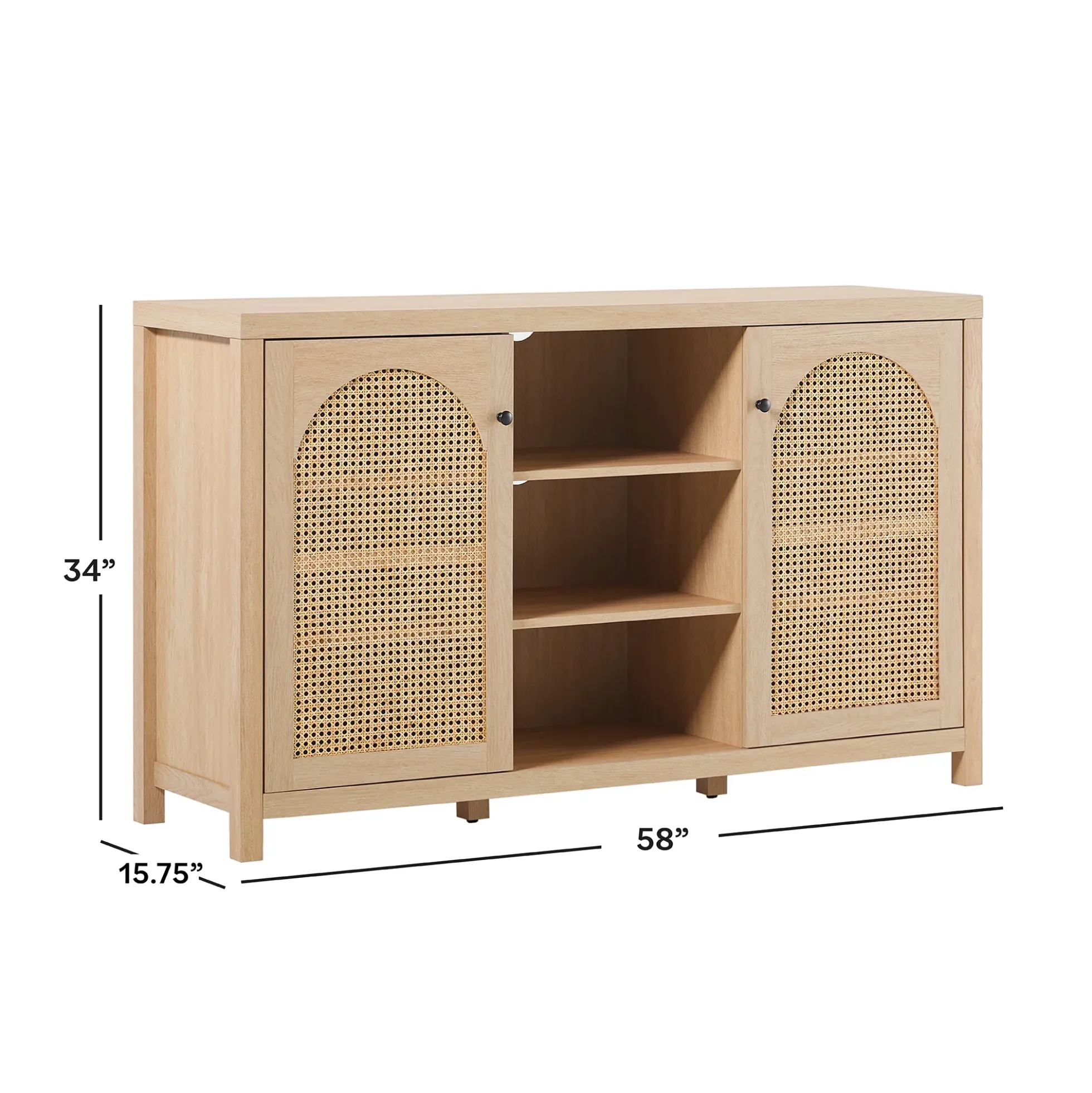 Sasha 58" Rattan Sideboard TV Stand