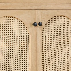 Sasha Contemporary TV Stand and Sideboard with Rattan Doors for up to 80" TV