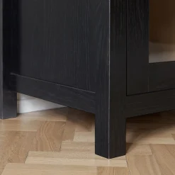 Sasha Modern Arched Glass Accent Cabinet