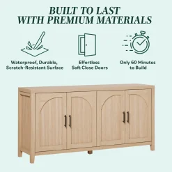 Sasha Modern Reeded Sideboard / TV Stand