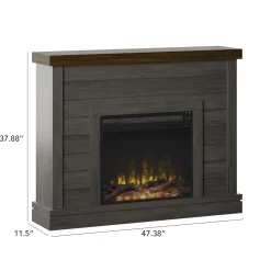 Shiplap Wall Mantel Electric Fireplace