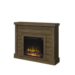 Shiplap Wall Mantel Electric Fireplace