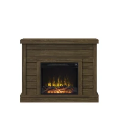 Shiplap Wall Mantel Electric Fireplace