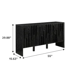 Silas Contemporary Wood Detailed-Door Sideboard / TV Stand