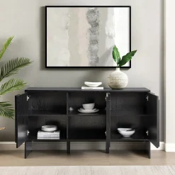 Silas Contemporary Wood Detailed-Door Sideboard / TV Stand