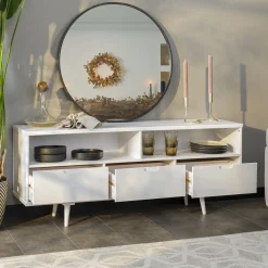 Sloane 3-Drawer Solid Wood TV Console