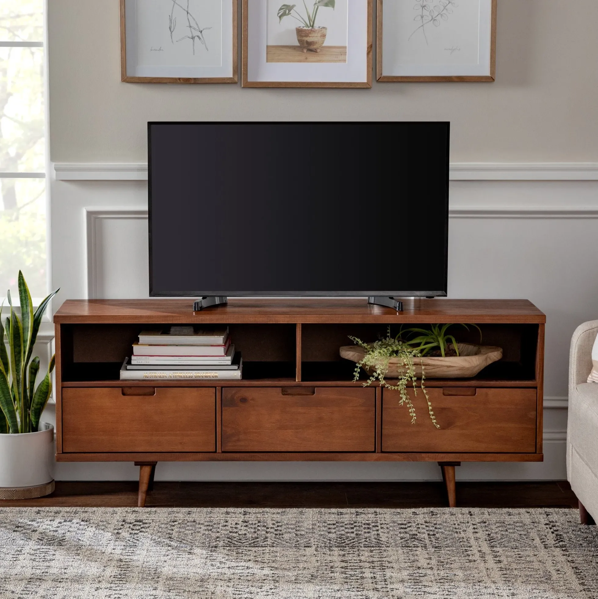 Sloane 3-Drawer Solid Wood TV Console