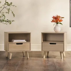 Sloane Hans Mid-Century Modern Angle-Leg Nightstand