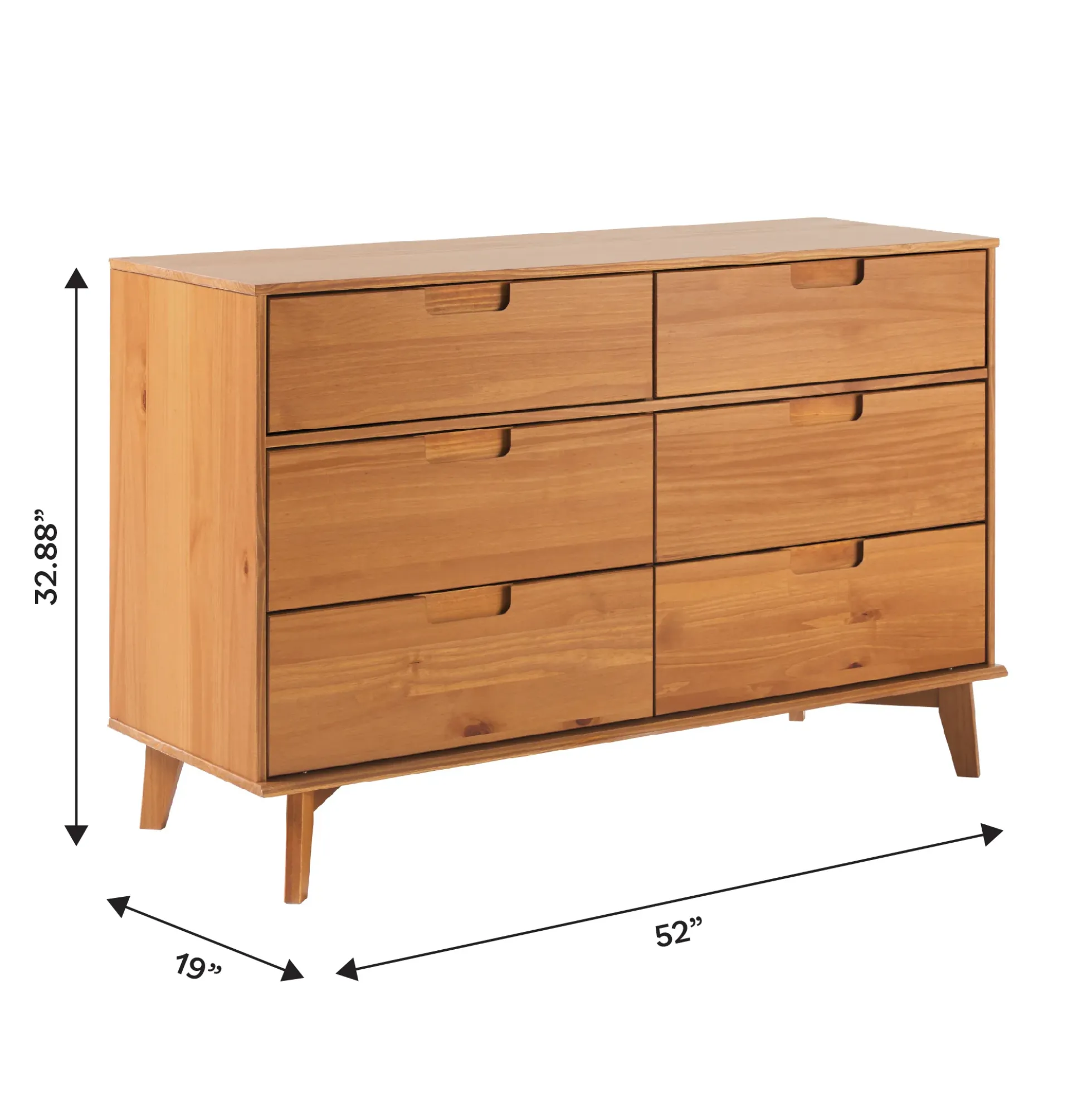 Sloane Mid Century Modern Solid Wood Dresser