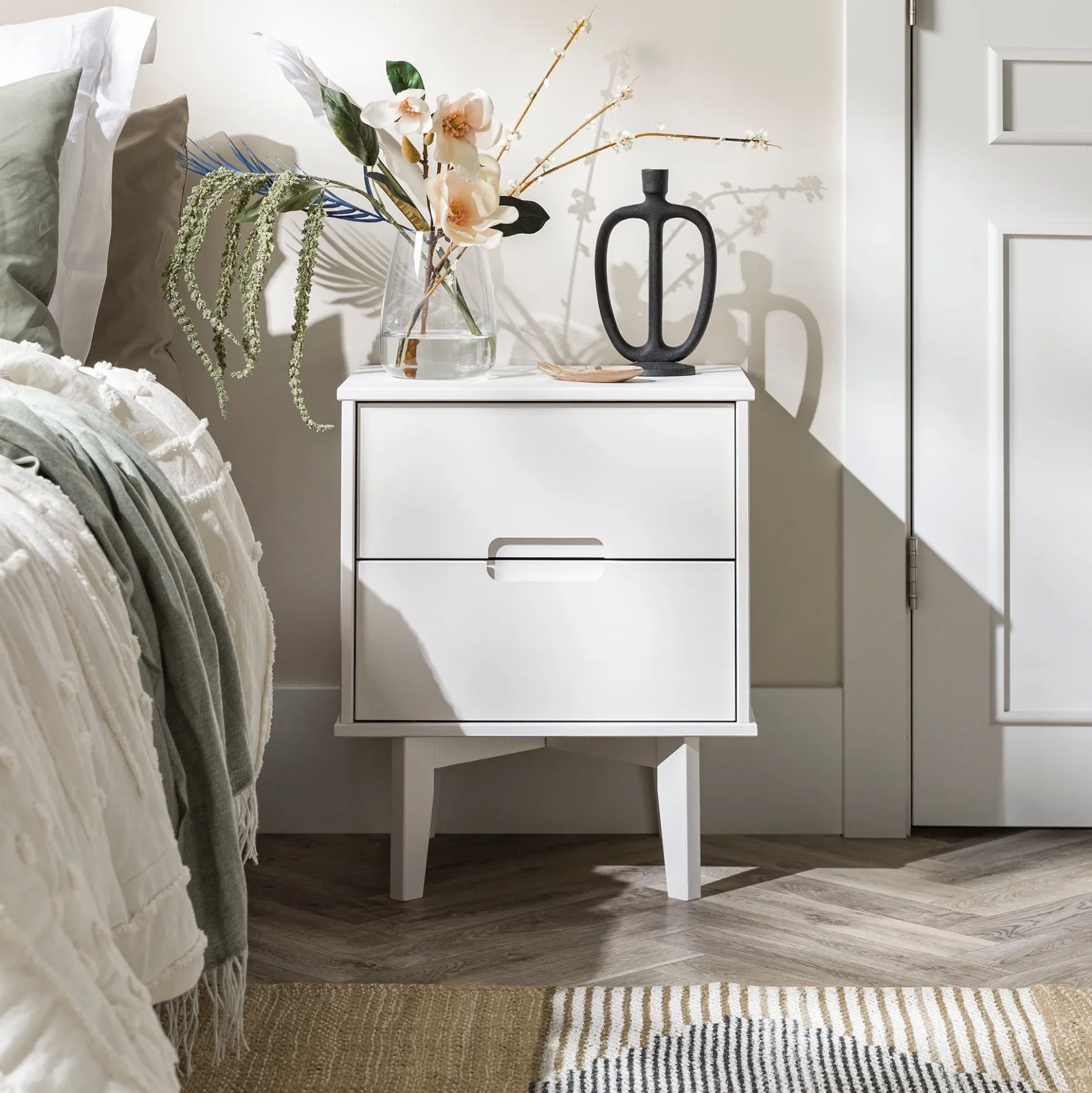 Sloane Mid Century Modern Solid Wood Nightstand