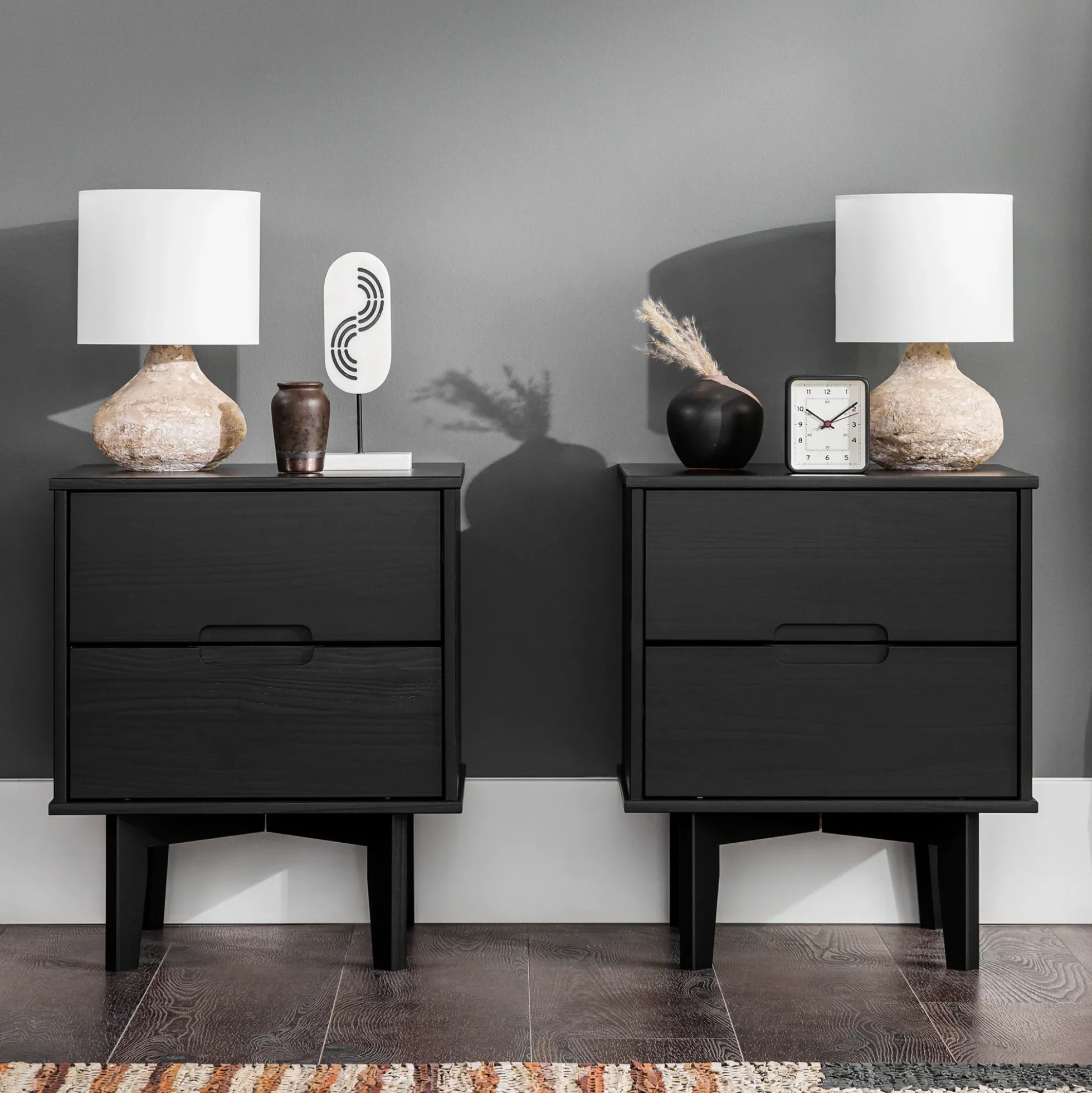 Sloane Mid Century Modern Solid Wood Nightstand