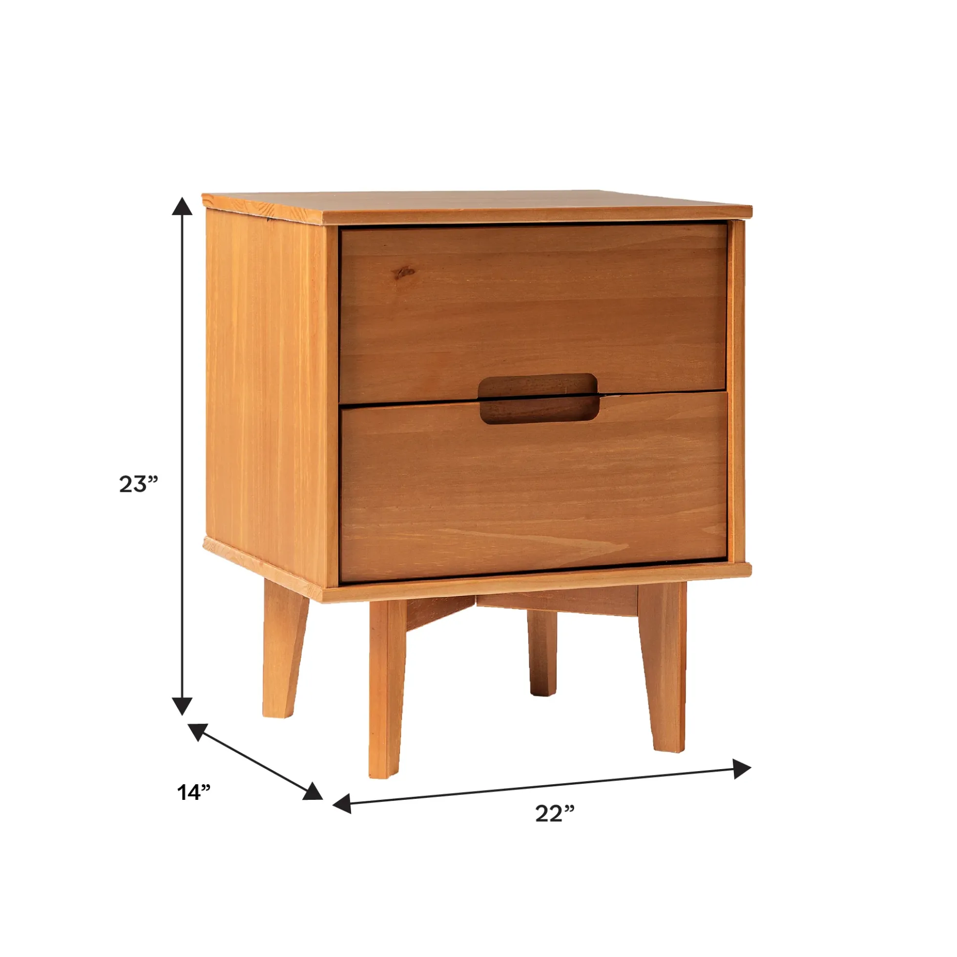 Sloane Mid Century Modern Solid Wood Nightstand