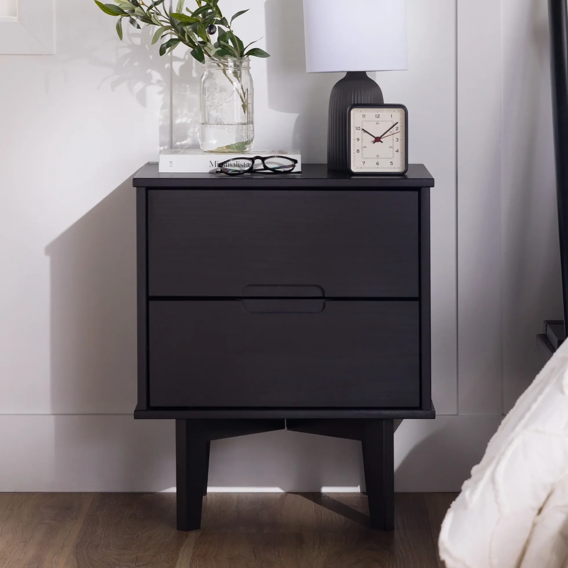 Sloane Mid Century Modern Solid Wood Nightstand