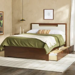 Sloane Mid-Century Modern Solid Wood Storage Bed