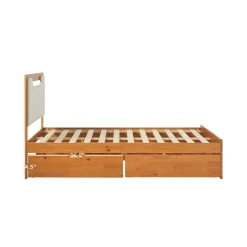 Sloane Mid-Century Modern Solid Wood Storage Bed