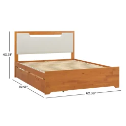 Sloane Mid-Century Modern Solid Wood Storage Bed