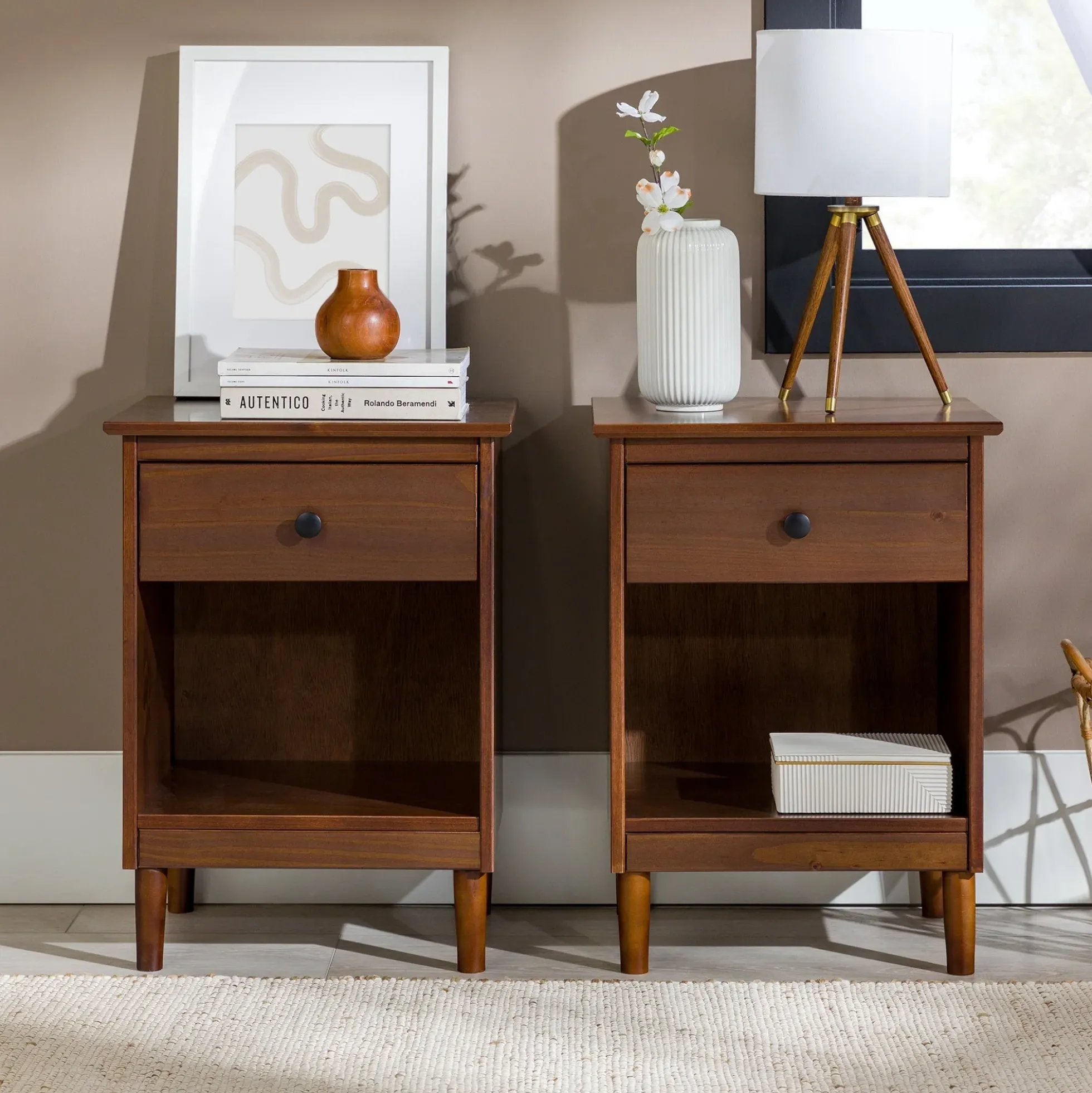 Spencer Solid Transitional Wood Nightstand
