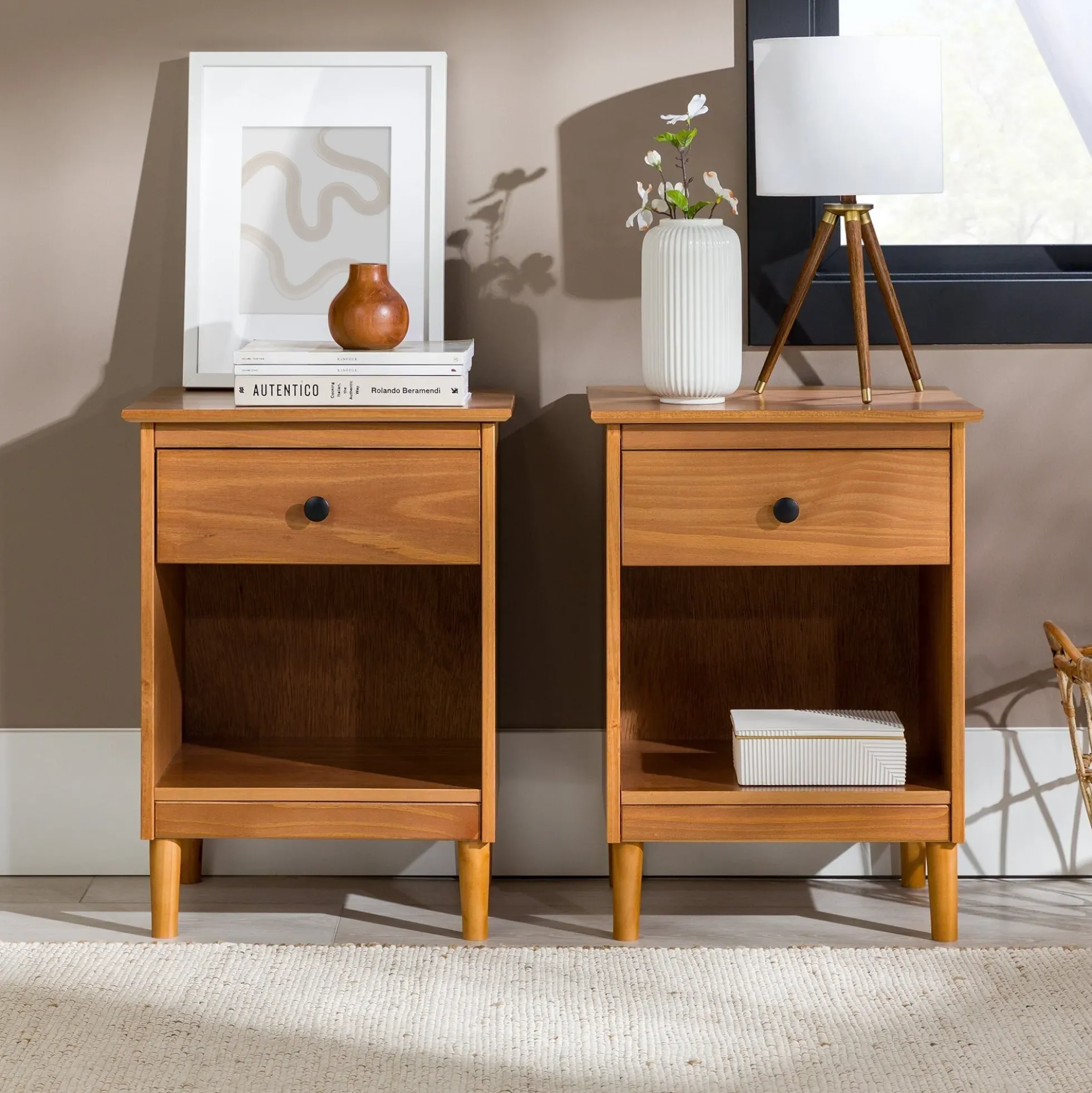 Spencer Solid Transitional Wood Nightstand