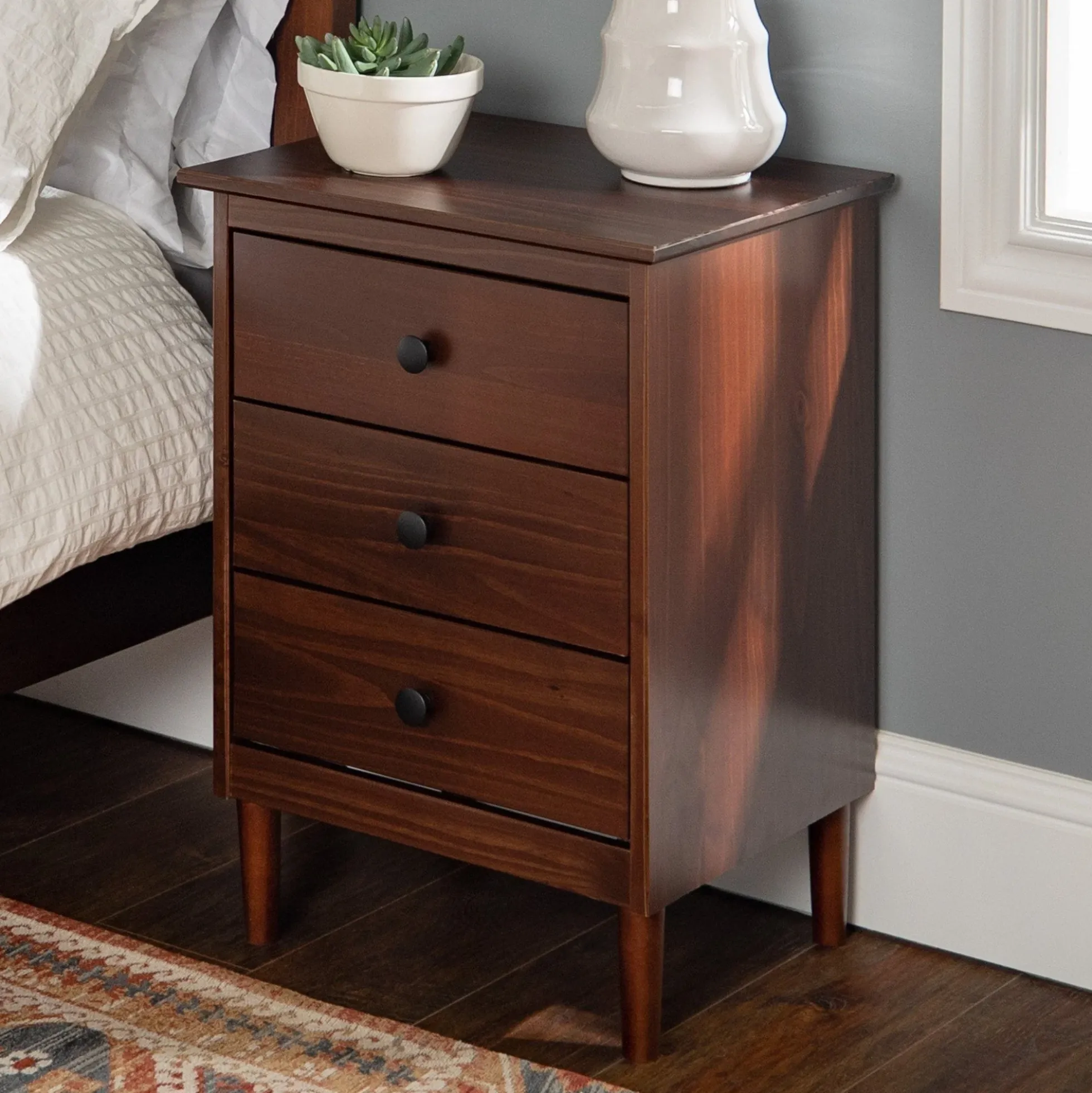 Spencer Solid Transitional Wood Nightstand