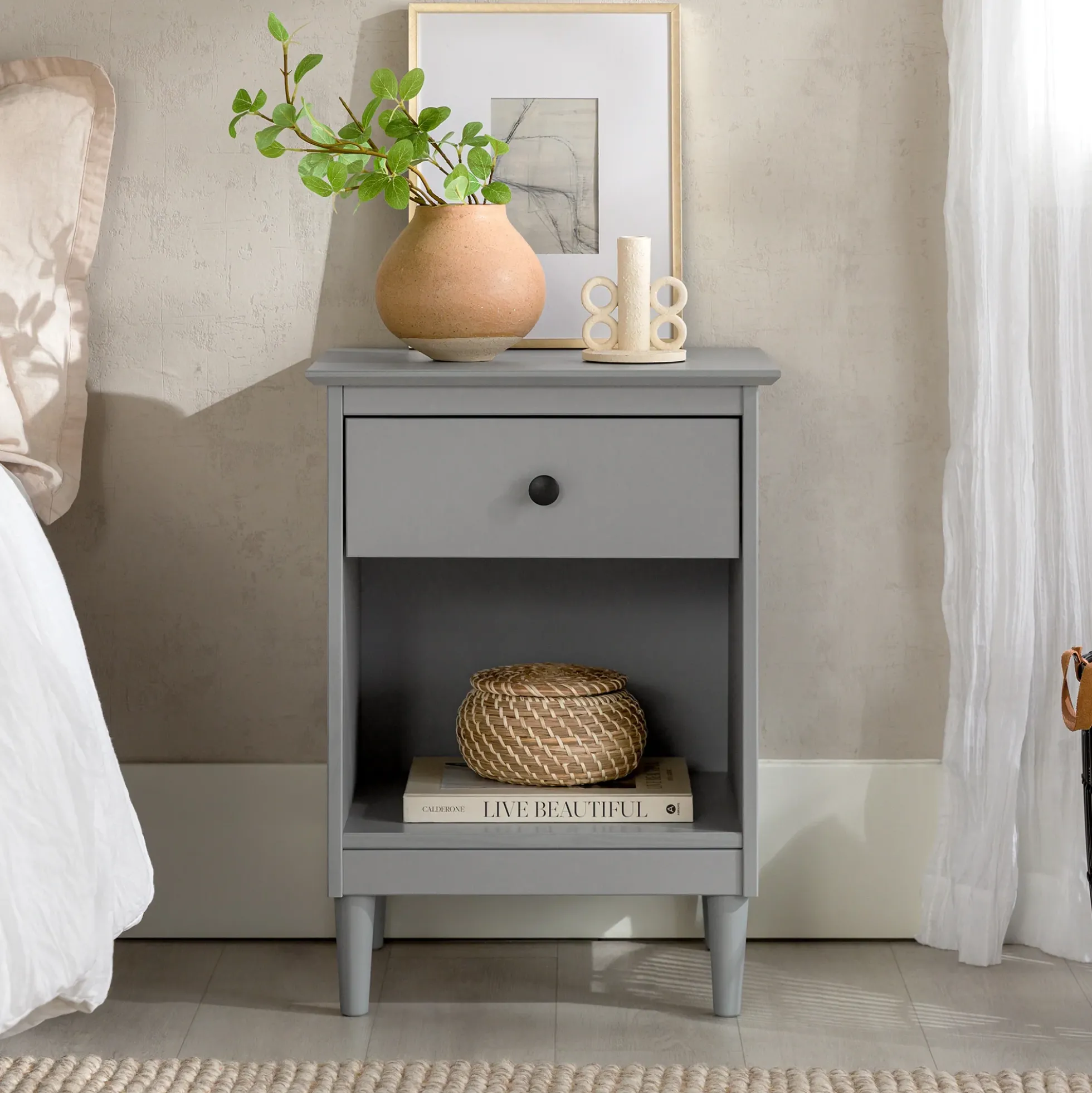 Spencer Solid Transitional Wood Nightstand