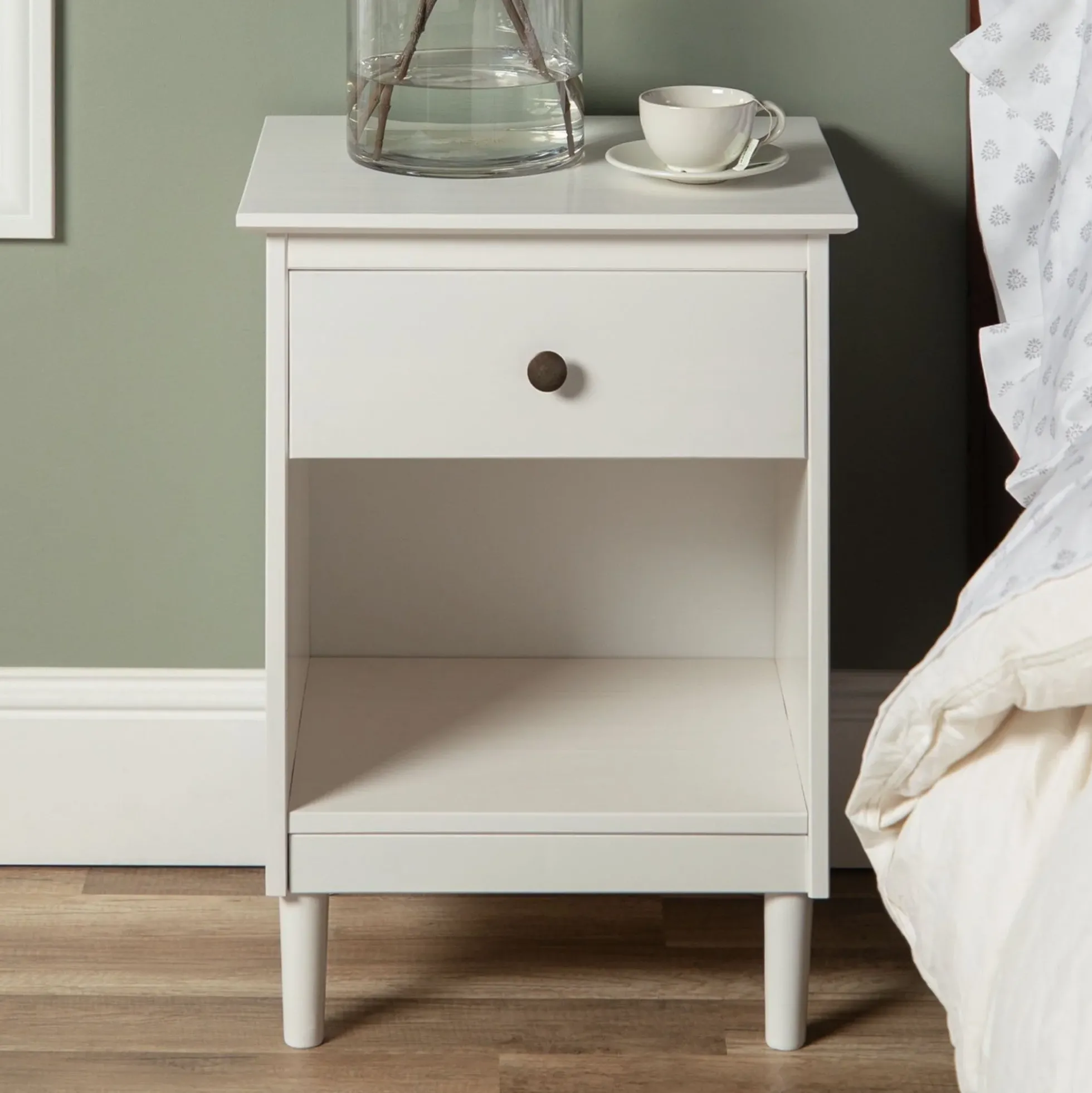 Spencer Solid Transitional Wood Nightstand