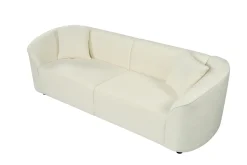 Stylish Curved Contemporary Boucle Sofa