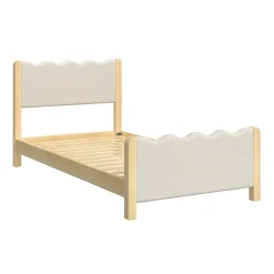 Suri Modern Wavy Boucle Upholstered Twin Bed
