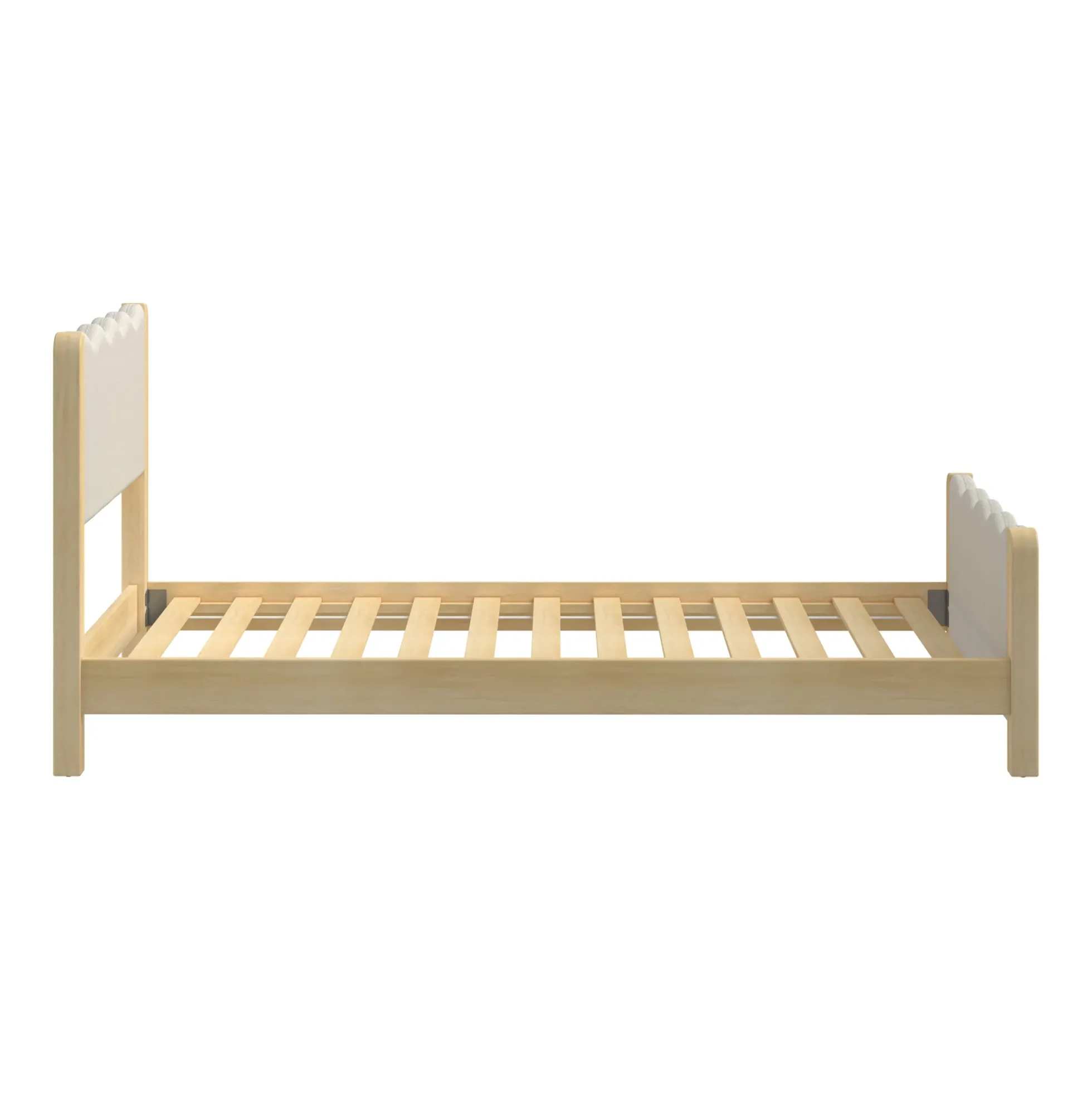 Suri Modern Wavy Boucle Upholstered Twin Bed