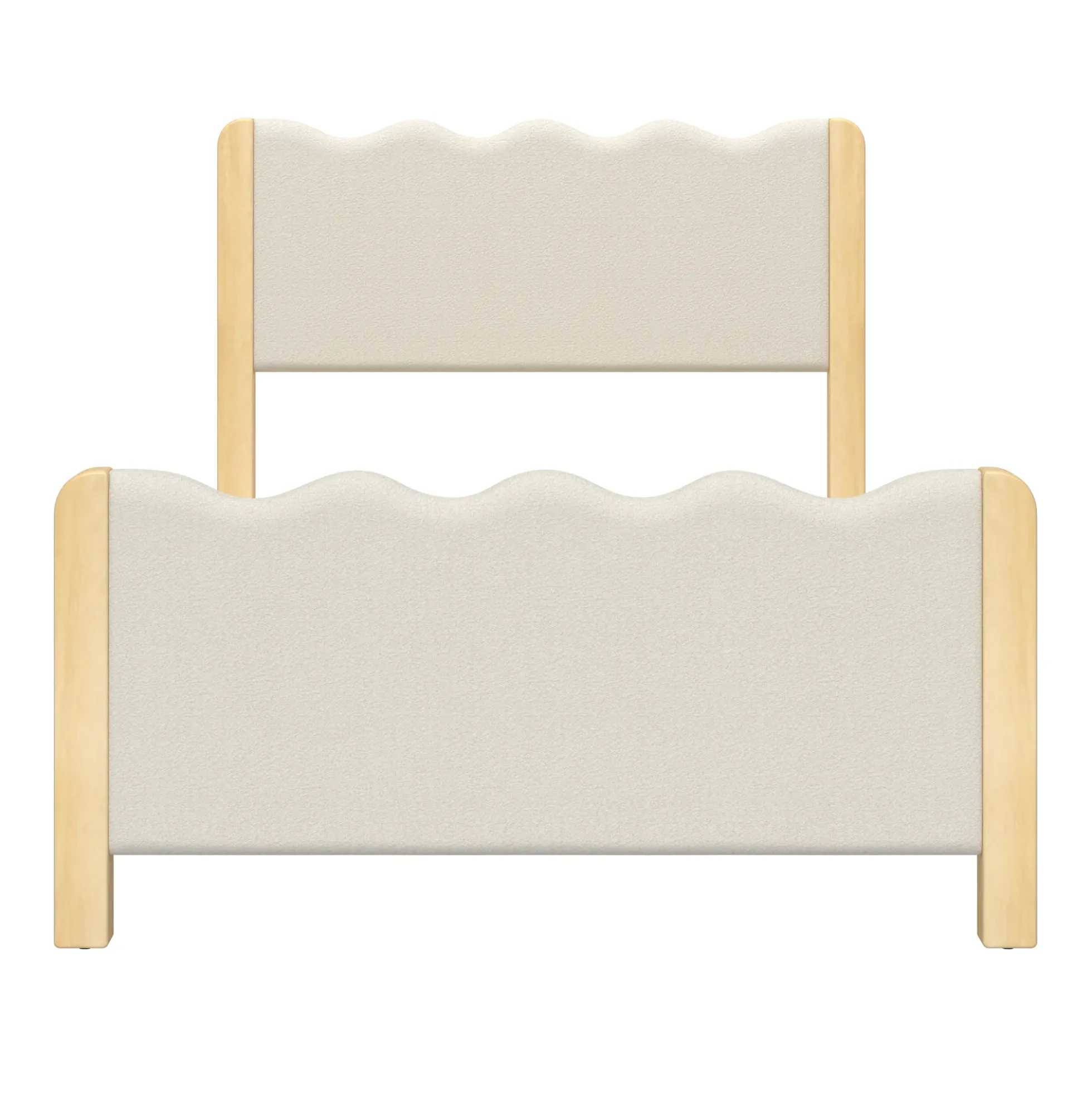 Suri Modern Wavy Boucle Upholstered Twin Bed