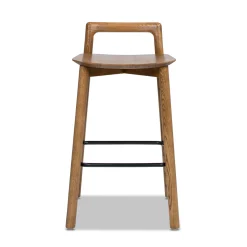 Sven 26.5' Modern Minimalist Low Back Wood Counter Stool