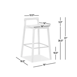 Sven 26.5' Modern Minimalist Low Back Wood Counter Stool